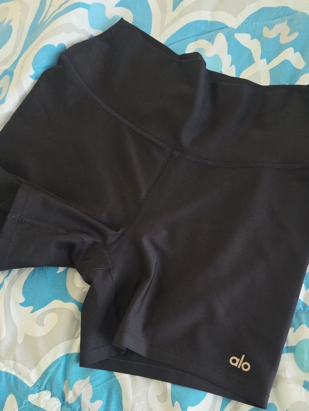 ALO Yoga Black High-Rise Athletic Shorts